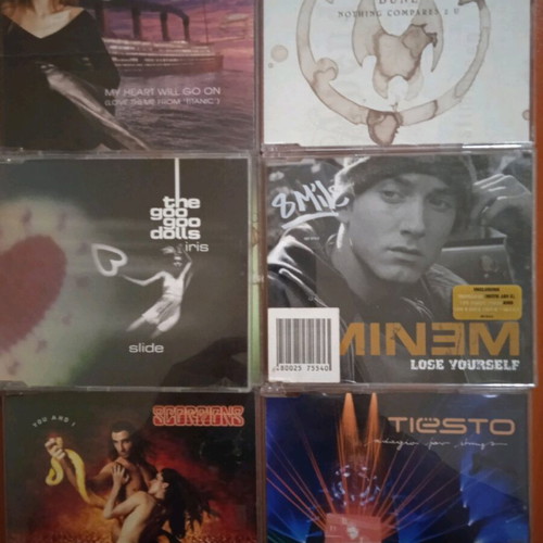 Cd singles rock & pop used, pack of 40 or 8 pieces