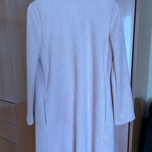 Zara pink coat new with suede effect, unworn
