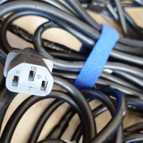 Set of 10 power cords 220V for PC, printers, projectors