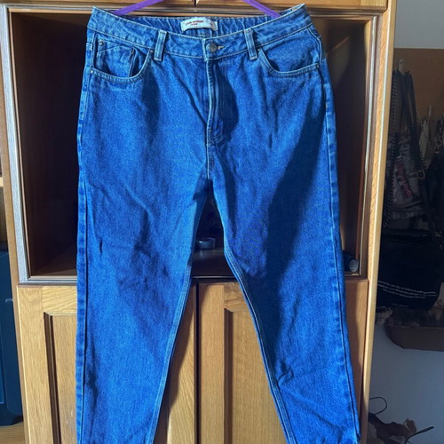 Mom Fit Jeans Pink Woman new, size 42, blue