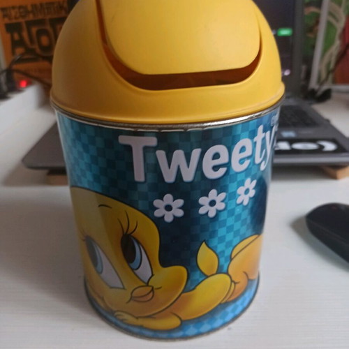 Small Tweety waste or storage bin used