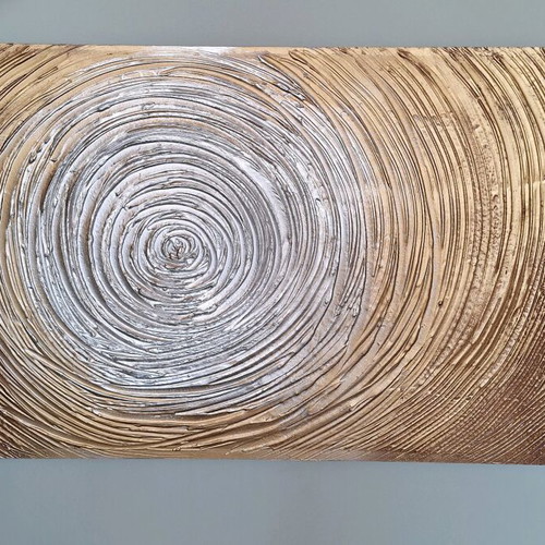 Painting with gold and silver texture 60×120 new