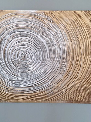 Painting with gold and silver texture 60×120 new