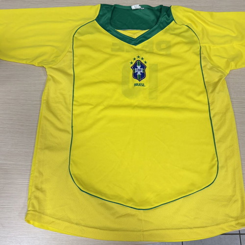 Pele Brazil National Team T-shirt used, size XL, green and yellow