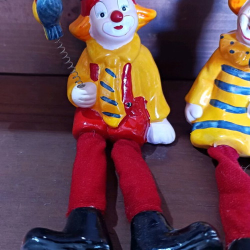 Vintage clay clowns like new, set of two