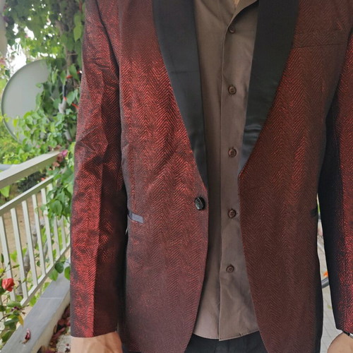 Coofandy Stylish Blazer used, red, size L
