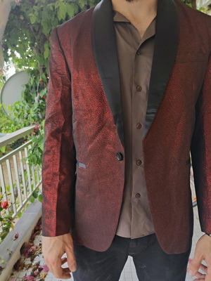 Coofandy Stylish Blazer used, red, size L