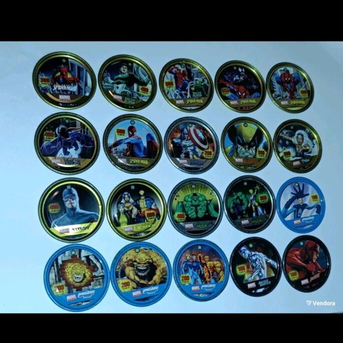 Metal Marvel Cheetos Tazos used caps