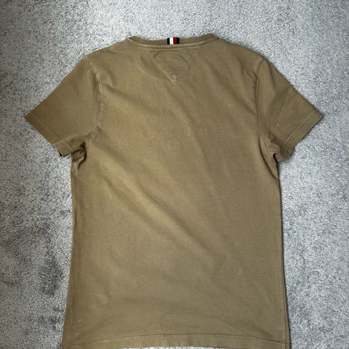 Tommy Hilfiger Slim T-shirt S like new, logo embroidery, green
