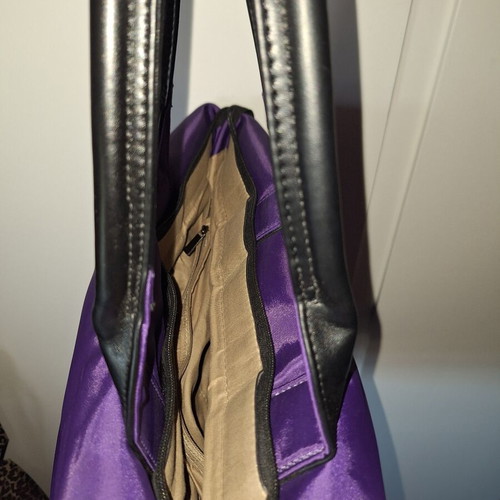 Paolo bag shoulder bag like new, purple and black, waterproof fabric