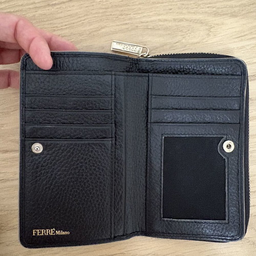 Ferre Milano wallet used, black, very good condition