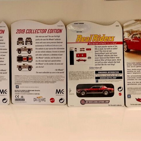 Hot Wheels RLC and Mail In, pack of 6 new collectible cars