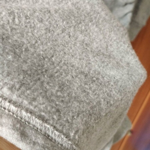 Women's fleece dress like new, long-sleeve grey sweatshirt with cords
