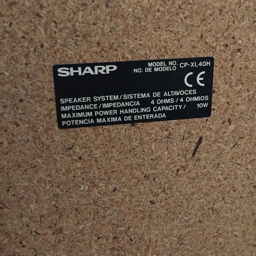 Sharp CP-XL40H bookshelf speakers used, vintage micro hi-fi