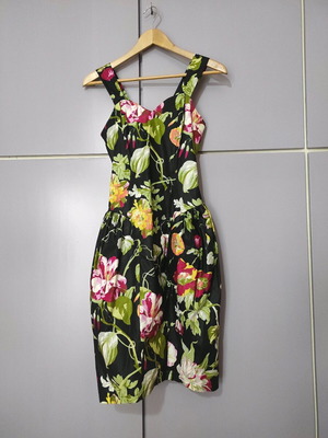 Cocktail cotton dress Christina Viva like new, multicolored