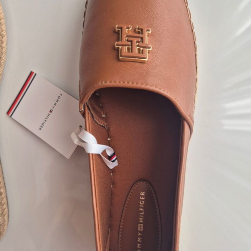 Tommy Hilfiger leather espadrilles size 40, brown