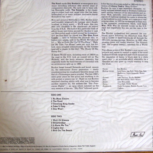 LP Eric Burdon The Road 1974 like new, rock