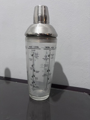 Vintage Böckling Glass Cocktail Shaker 550ml with Recipes