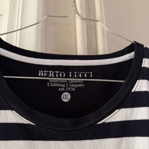 Berto Lucci striped T-shirt, XXL, black and white