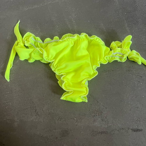 Pink Label women's swimwear bottom yellow neon size S-M new