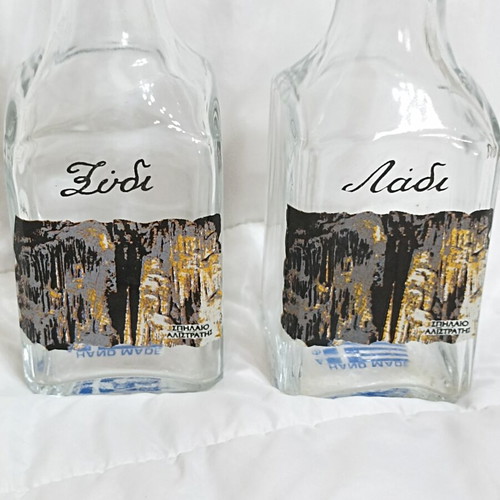 Souvenir oil and vinegar set from Alistrati Cave