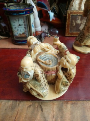 Japanese culture collection used, handmade sculptures