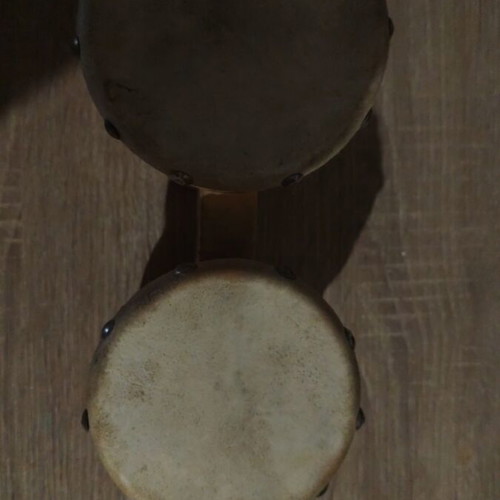 Bongos handmade used with real leather, collectible piece