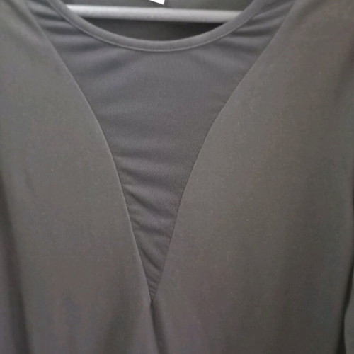 Shein blouse black with transparent neckline size L like new