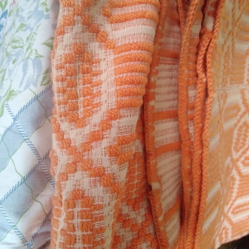 Vintage woven quilt or blanket