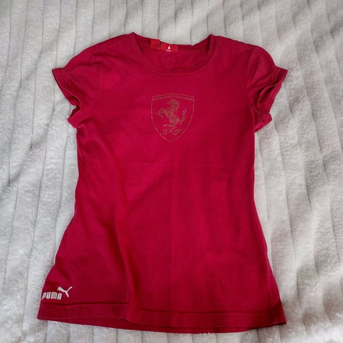 Puma Ferrari women's t-shirt used with crystals and round neckline