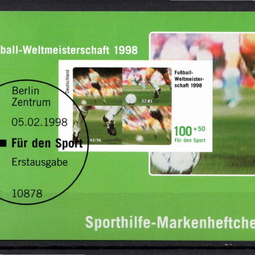 Germany 1998 Charity Stamps Sports booklet new, sealed luxury