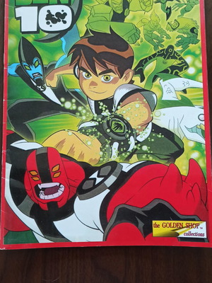 Ben 10 collectible album with 62 stickers used