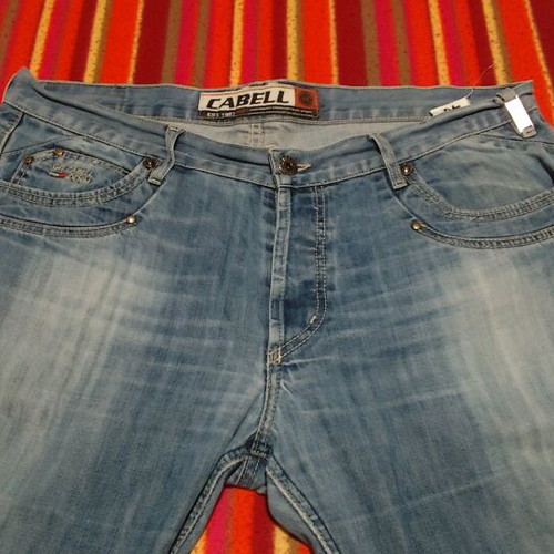 Men's Cabell Jeans denim pants used, size 40, with buttons