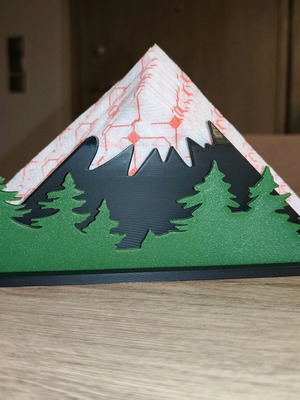 Mountain Forest 3D Art Design Handmade Napkin Holder new