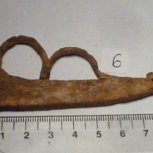 Iron hand-forged flint used