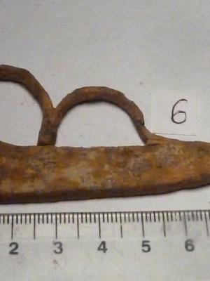 Iron hand-forged flint used