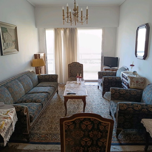 Living room set made of solid wood with velvet fabric like new