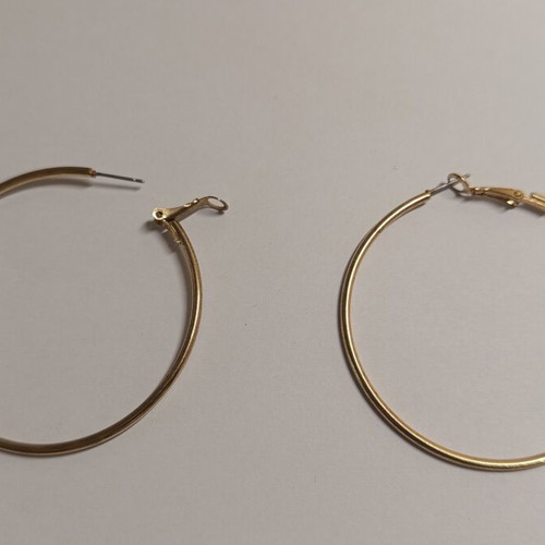 Large Thin Gold Hoop Earrings like new