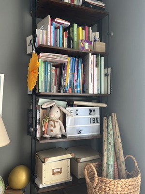 Wood and metal bookcase used, 6 shelves, 60x30x204.8 cm