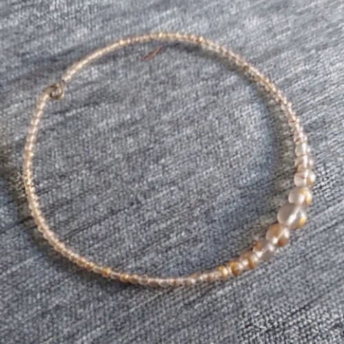 Murano Bead Vintage Choker Necklace used, gold plated, 39.5cm