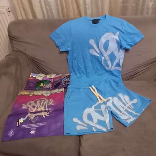 Syna World T-Shirt and Shorts Set, baby blue, size S