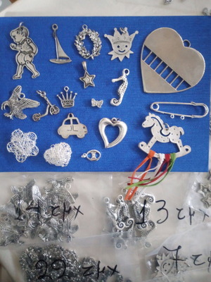 Set of 140 Metal Decorative Charms for Crafts and Jewelry Making