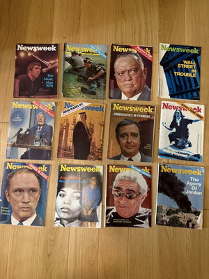 Newsweek magazine used, rare collection of 13 issues from 60s and 70s