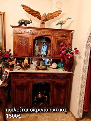 Antique cabinet with marble and mirrors like new