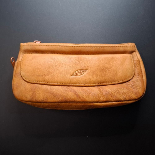 Leather Pipe And Tobacco Case new, brown