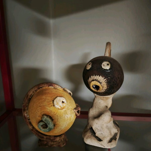 Alien fish sculptures handmade, like new, 2006, Mykonos