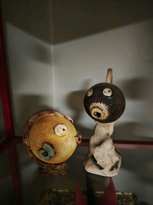 Alien fish sculptures handmade, like new, 2006, Mykonos