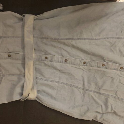 Stradivarius denim dress like new, midi, blue, size L