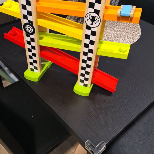 Wooden track with toy car like new