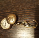 Keychain watch with openable football cover
